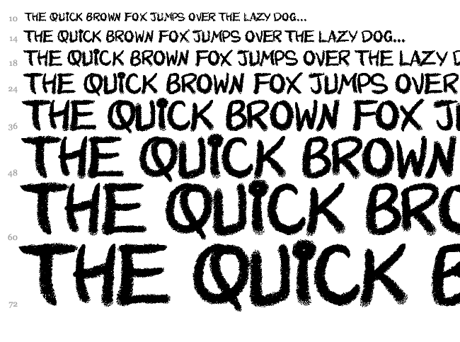 Quinquennial HK font waterfall